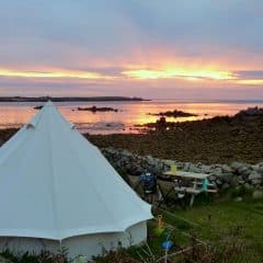 Coastal campsite tent