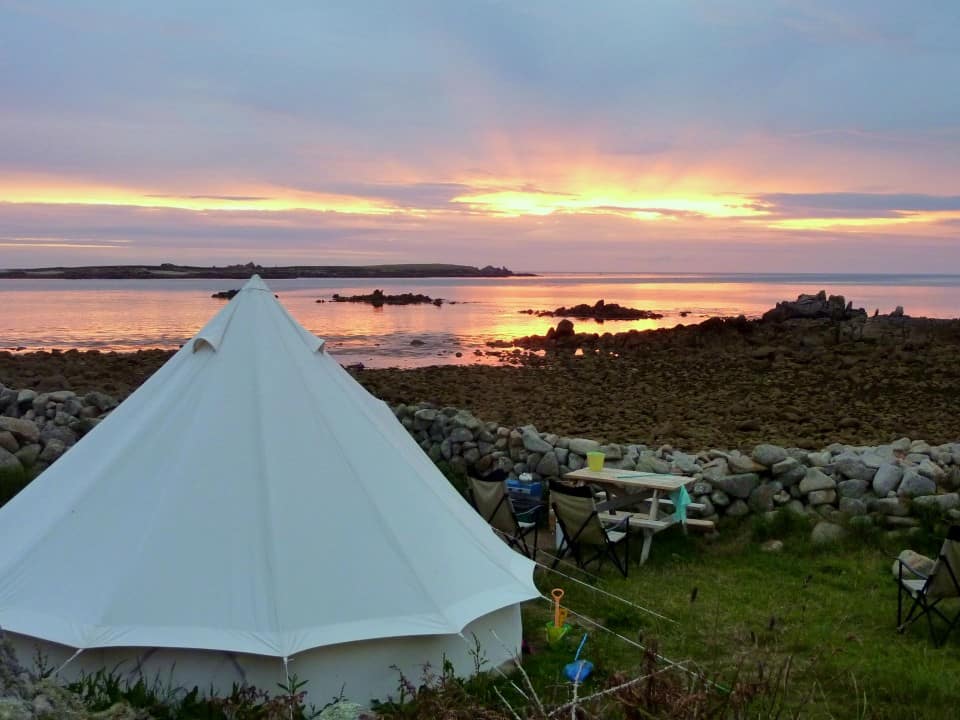 Coastal campsite tent